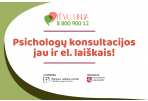 „Tėvų linijoje“ psichologų konsultacijos jau ir el. laiškais