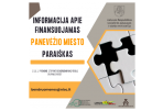Informacija apie finansuojamas Panevėžio miesto paraiškas