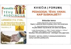 Panevėžio tėvų asociacija kviečia į forumą