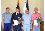 Pasveikinti futbolo bendruomenės atstovai