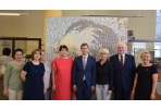 Į Panevėžį atvyko pašto ženklų mozaikoje atgimęs tautos patriarchas