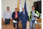 Žygio dalyviams įteikta Panevėžio vėliava