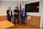 Savivaldybėje lankėsi stipriausias pasaulio žmogus Ž. Savickas