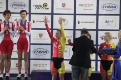 Vilija Sereikaitė (centre) 2012 m. Panevėžyje vykusiame Europos dviračių treko čempionate Vilija Sereikaitė (centre) 2012 m. Panevėžyje vykusiame Europos dviračių treko čempionate